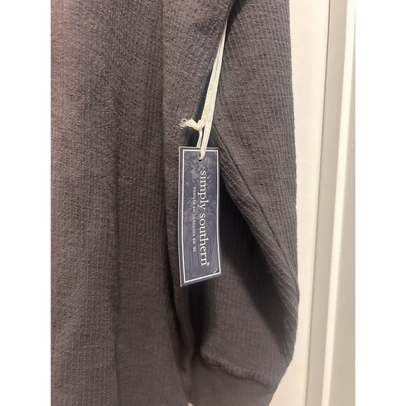 New Simply Southern Ribbed Cotton Blend Sweatshirt Size XL Fall Theme Flannel - Picture 3 of 4